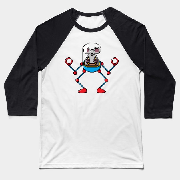 Pixel Robot Mouse 001 Baseball T-Shirt by Vampireslug